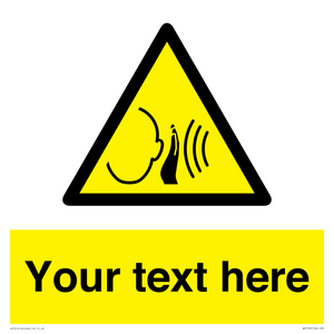 Custom warning sudden loud noise